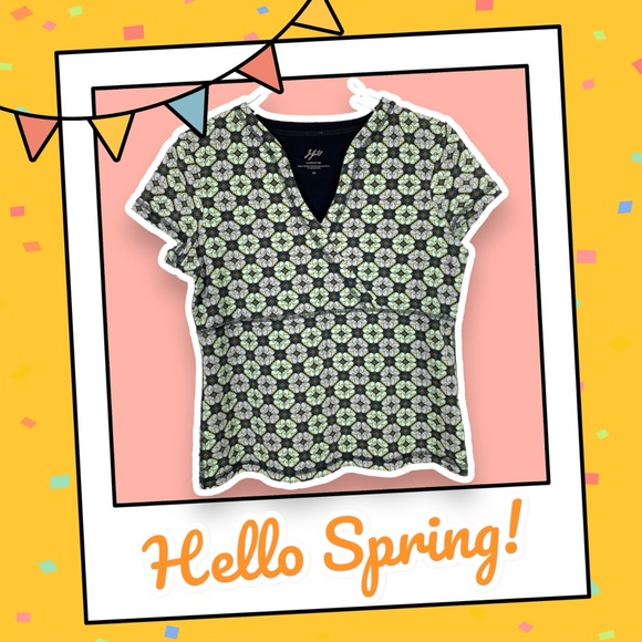 J. JILL Spunky Lil Crossover Empire Tee Top XS - Picture 8 of 8